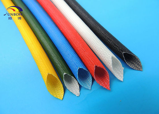 China manga aislador del vidrio de fibra de la fibra de vidrio del silicón del alambre eléctrico de 3.5m m que envuelve proveedor