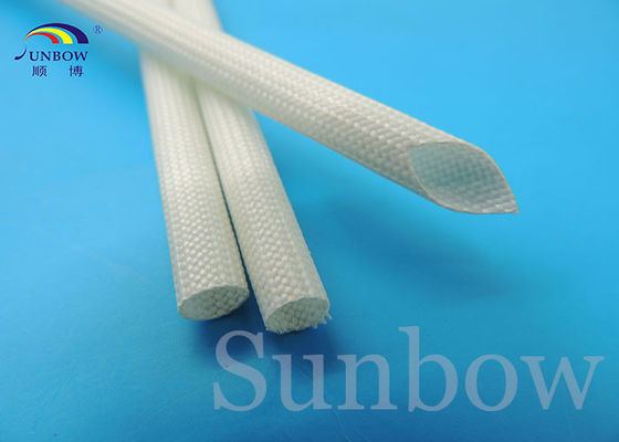 China 7 milímetros de fibra de vidrio del silicio aislaron blanco trenzado tubo del ℃ de la UL VW-1 200 de la manga de la fibra de vidrio proveedor