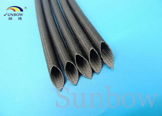 China Silicone Coated Glass Fibre Sleeving High Temperature Silicone Fiberglass Sleeving 5mm Black proveedor