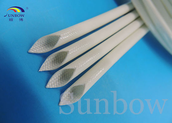 China Fibra de vidrio revestida que envuelve, de la goma de silicona el envolver trenzado fibra de vidrio blanca proveedor