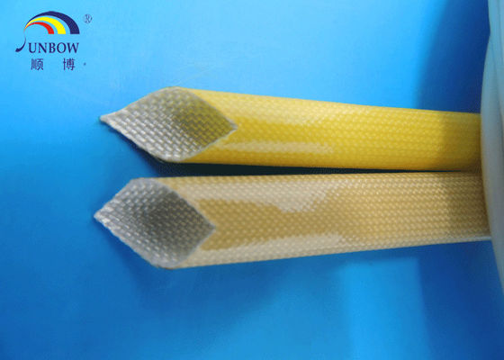 China 0.5-35mm Heat resistance and good electrical Polyurethane (PU) amber fiberglass sleeve for F grade machinery proveedor