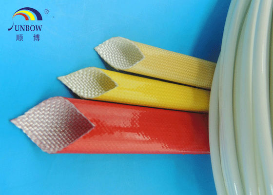 China Waterproof Polyurethane Fiberglass braided Insulation electrical sleeving For F grade electric motor#SB-PUGS proveedor