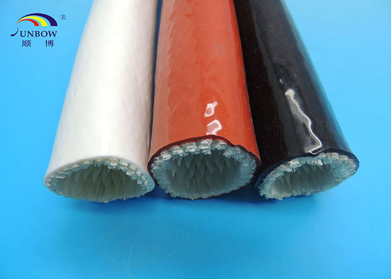 China Fuego revestido de la fibra de vidrio del silicón colorido que envuelve la manga incombustible proveedor
