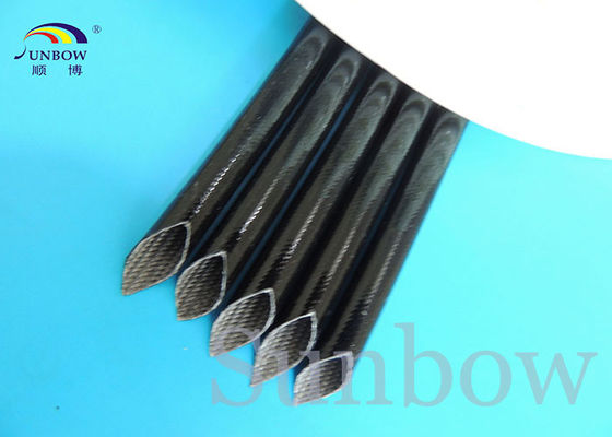China La fibra de vidrio negra del silicón que envolvía/la fibra de vidrio de goma trenzó la manga para el aislamiento del arnés de cable proveedor