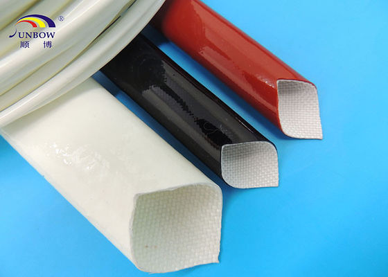 China Los alambres eléctricos barnizaron envolver de la fibra de vidrio del silicón/la manga del aislamiento del vidrio de fibra proveedor