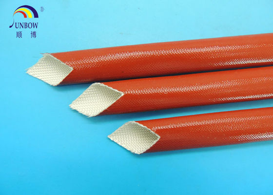 China manga trenzada extensible amarilla de la fibra de vidrio 4KV con la PU y la resina de acrílico proveedor