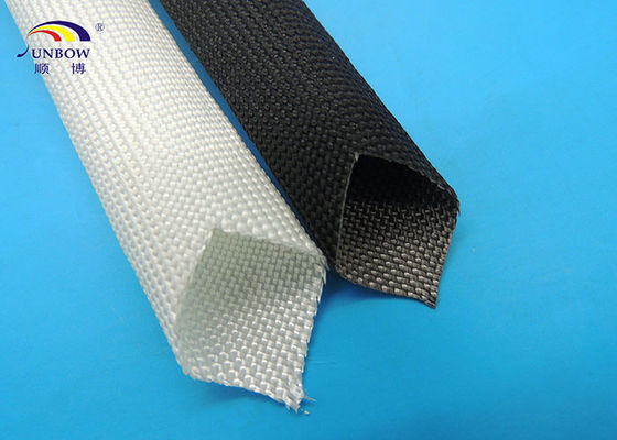 China Manga trenzada modificada para requisitos particulares del aislamiento de la fibra de vidrio da alta temperatura ignífuga proveedor